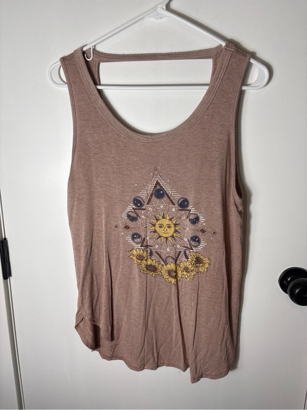 Homegirl Society Celestial Sun Moon Graphic Tank Size Large